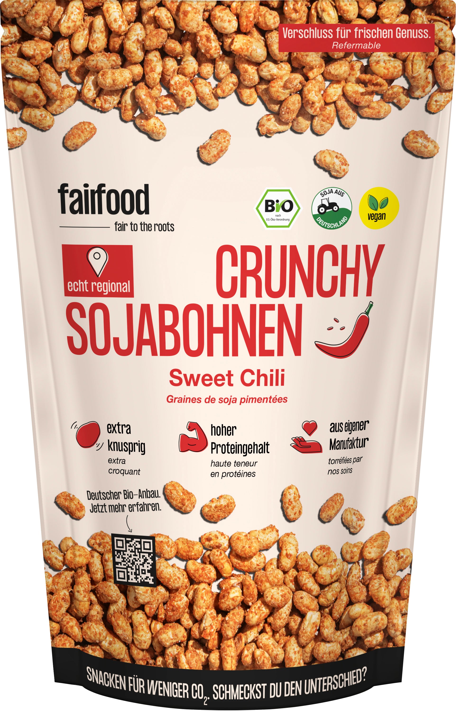 Crunchy Sojabohnen SWEET CHILI 120 g
