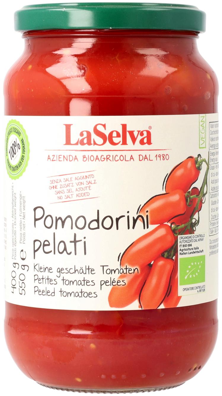 Pomodorini pelati - Kleine Geschälte Tomaten 550 g