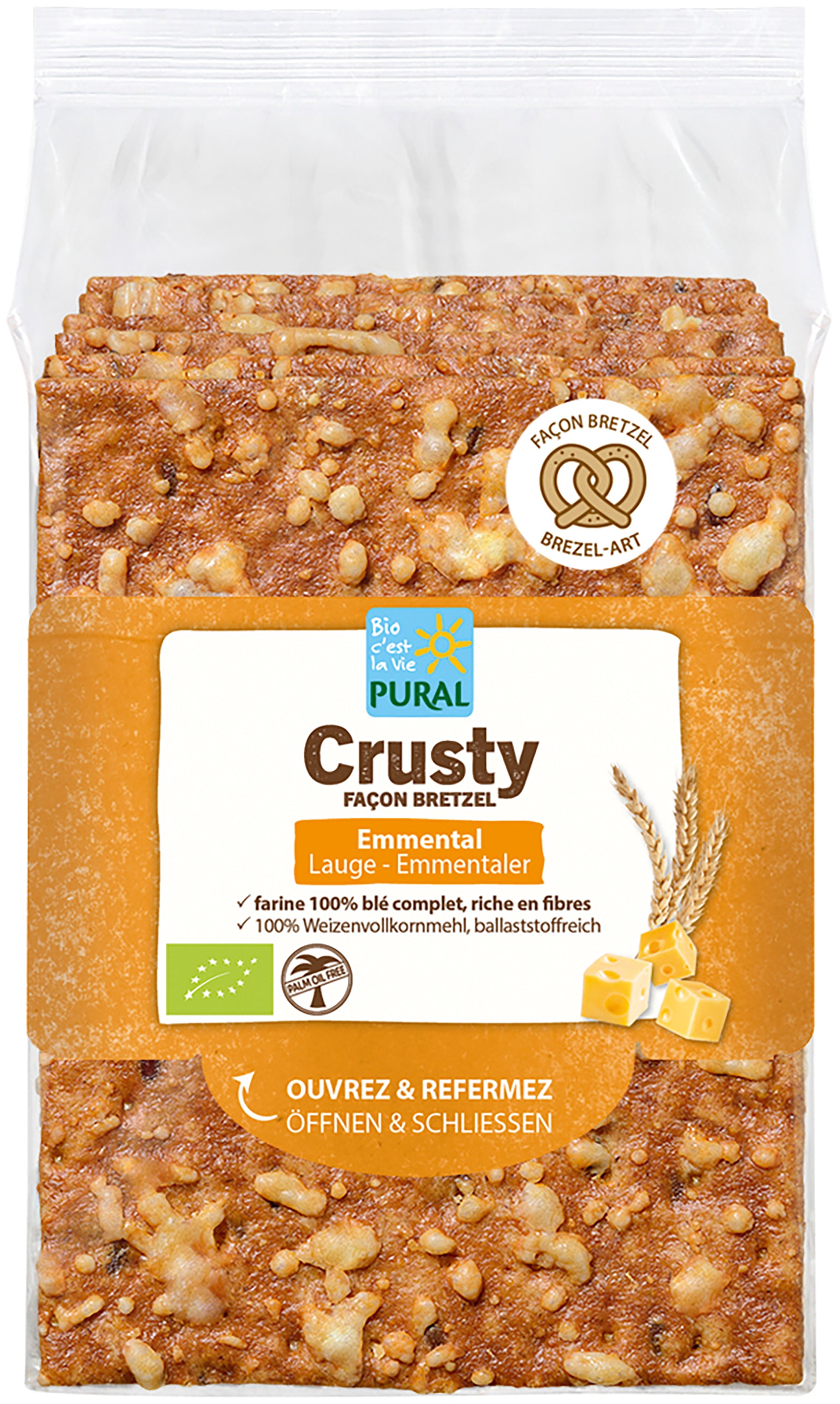 Crusty Bretzel Art-Emmentaler Knäckebrot 160 g