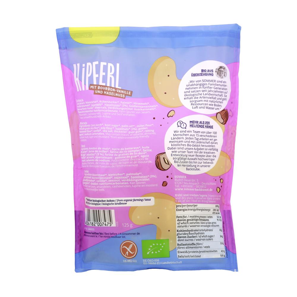 Vanille Kipferl mit Haselnusse glutenfrei 125 g