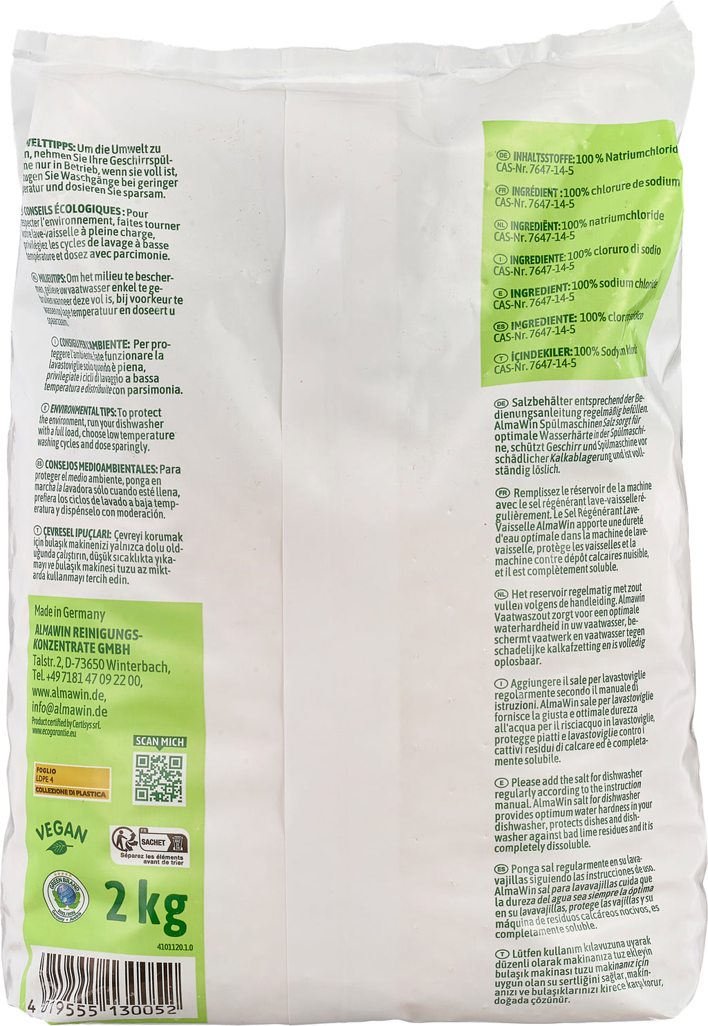 Geschirrspülsalz 2 kg