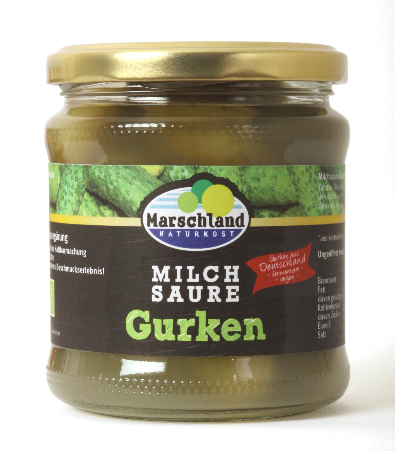 Gurken milchsauer in Salz-Dill-Lake fermentiert 370 ml