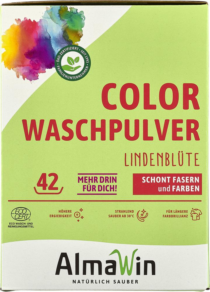COLOR Waschpulver Lindenblüte 64 Waschgänge 2 kg