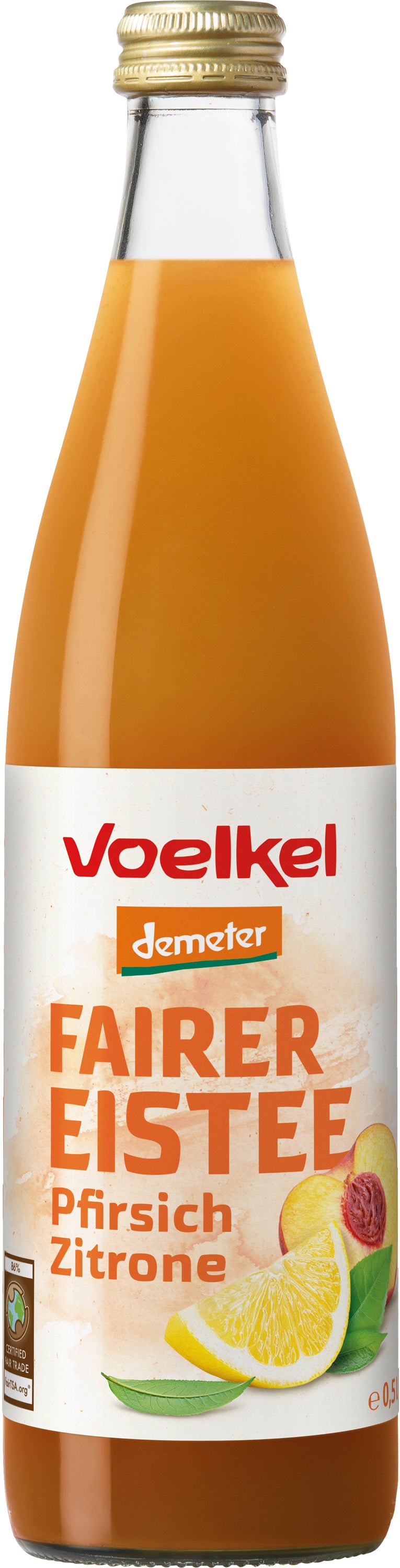 Fairer Eistee Pfirsich Zitrone demeter 500 ml