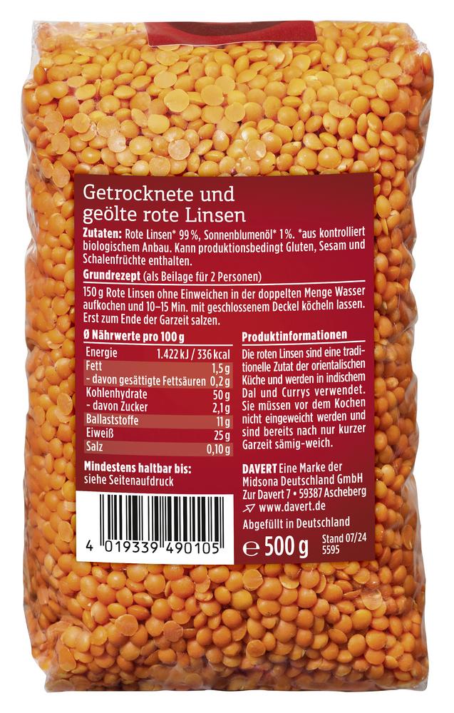 Rote Linsen 500 g
