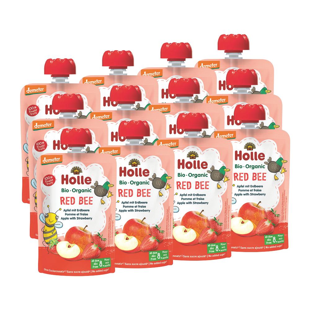 Pouchy Red Bee demeter Apfel, Erdbeere 100 g
