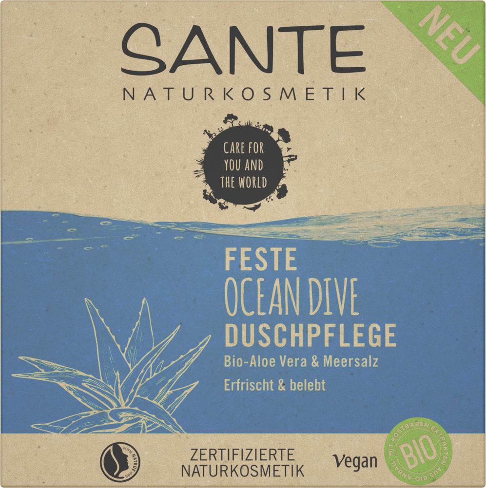 Feste Duschpflege Ocean Dive Bio-Aloe Vera & Meers 80 g