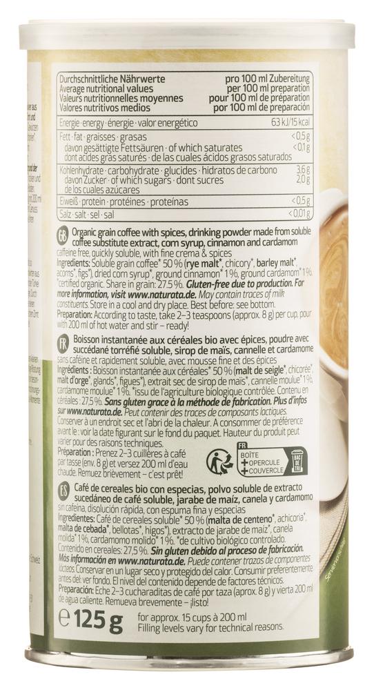 Getreidekaffee Instant Zimt & Kardamom Dose 125 g