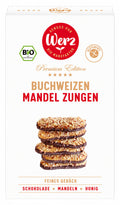 Buchweizen Mandel Zungen mit Schokolade 150 g