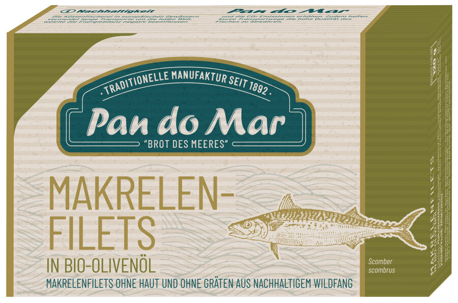 Makrelenfilets in Bio-Olivenöl 120 g