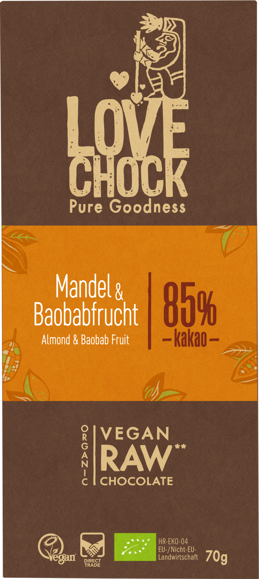 Lovechock Tafel Mandel & Baobabfrucht 70 g
