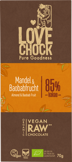Lovechock Tafel Mandel & Baobabfrucht 70 g