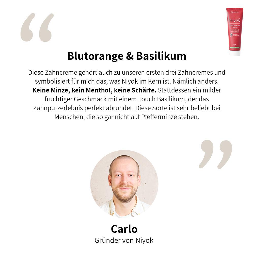 Zahncreme aus Bio-Kokosöl Blutorange & Basilikum 75 ml