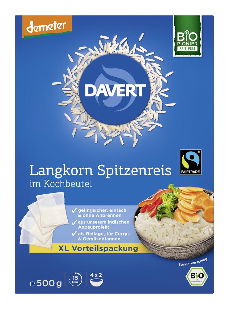 Langkorn Spitzenreis demter im Kochbeutel 500 g