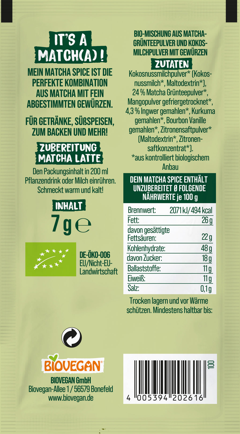 Mein Matcha Spice 7 g
