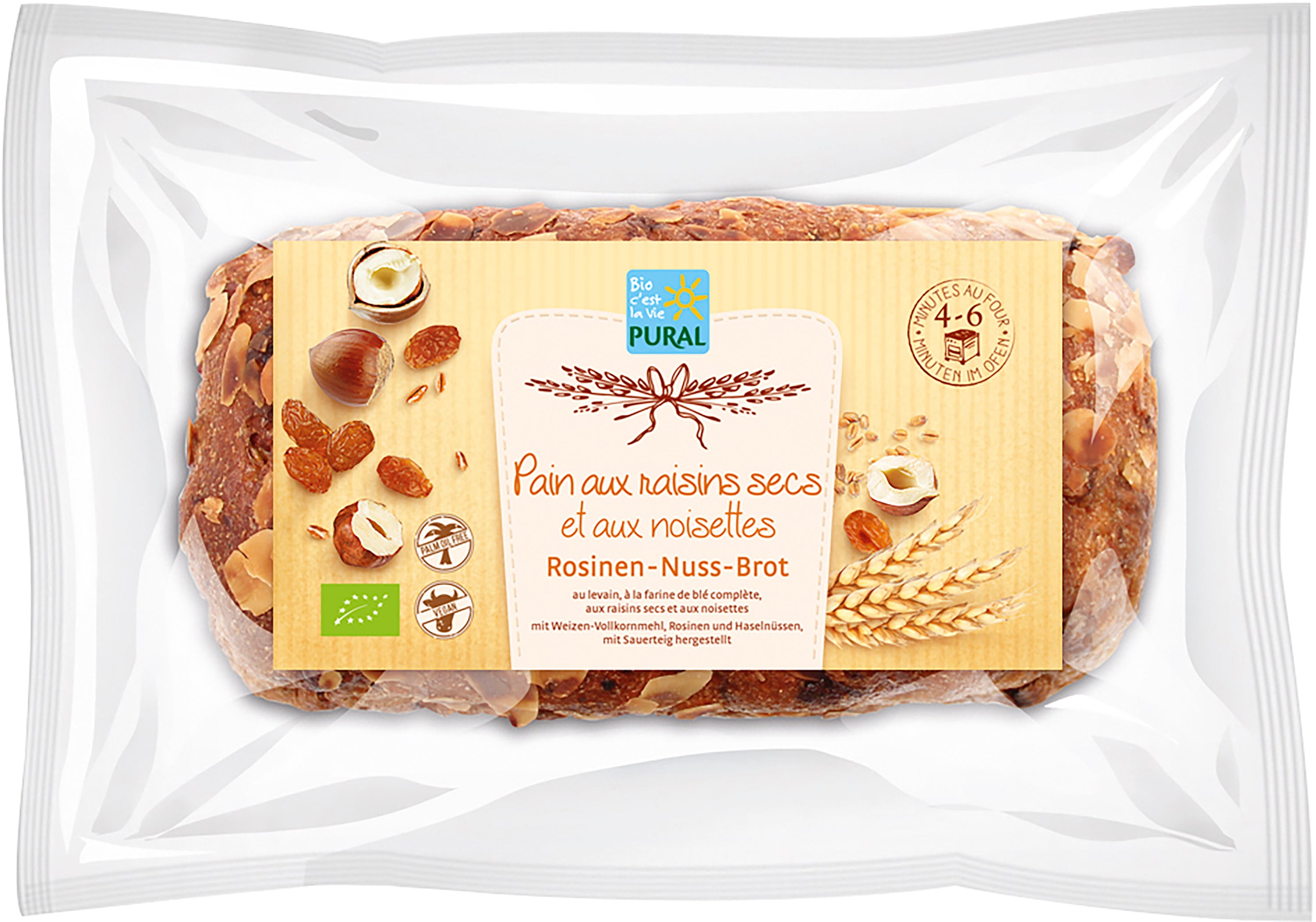 Rosinen-Nussbrot zum Aufbacken 620 g