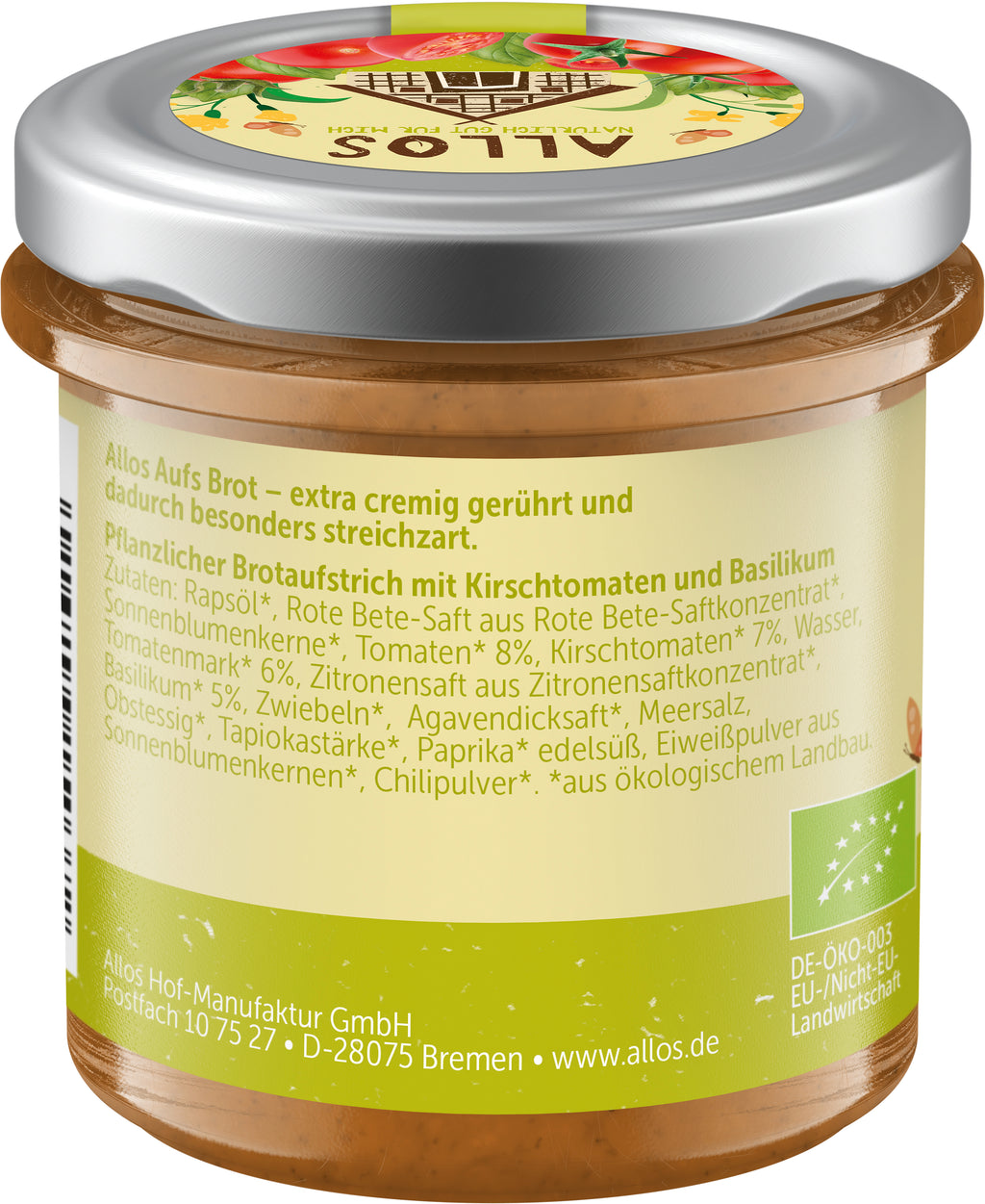 aufs Brot Kirschtomate & Basilikum 140 g