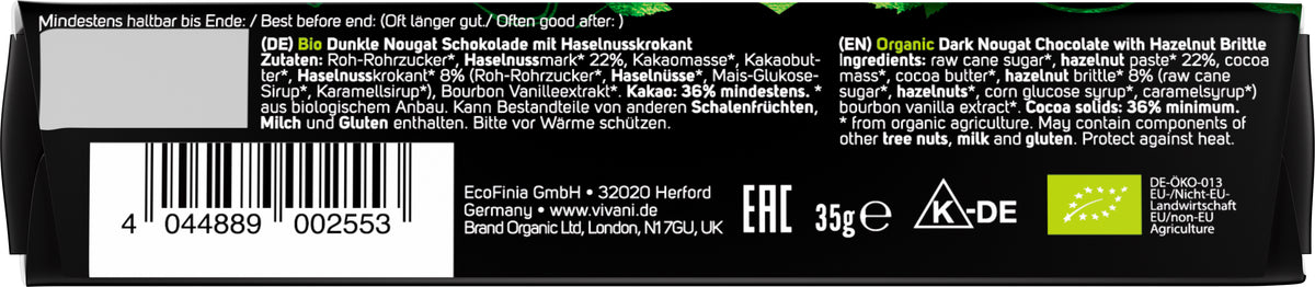 Dark Nougat Croccante Riegel 35 g