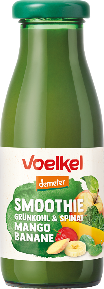 Grüner Smoothie demeter Mango Grünkohl Spinat 250 ml