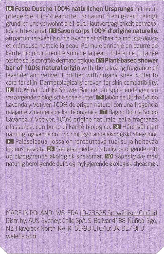 Shower Bar Feste Duschpflege Lavender + Vetiver 75 g