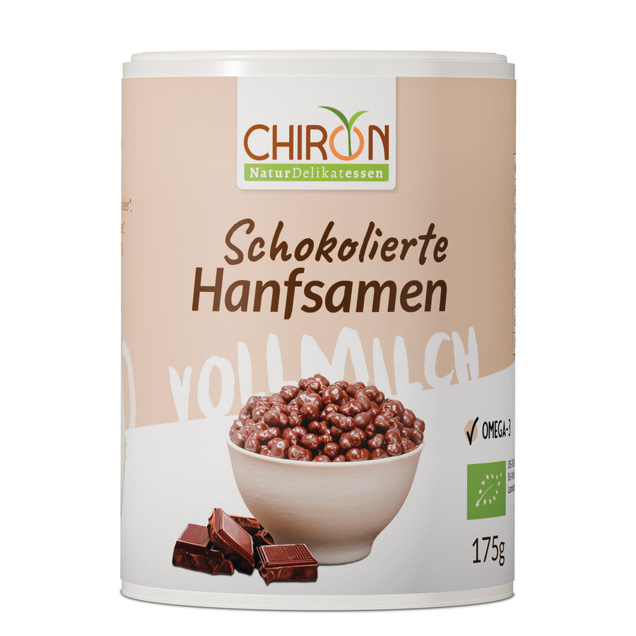Schokolierte Hanfsamen in VM-Schokolade 175 g