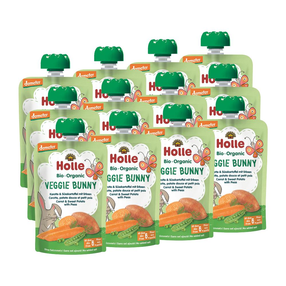 Pouchy Veggie Bunny demeter Karotte,Süßkartof.,Erb 100 g