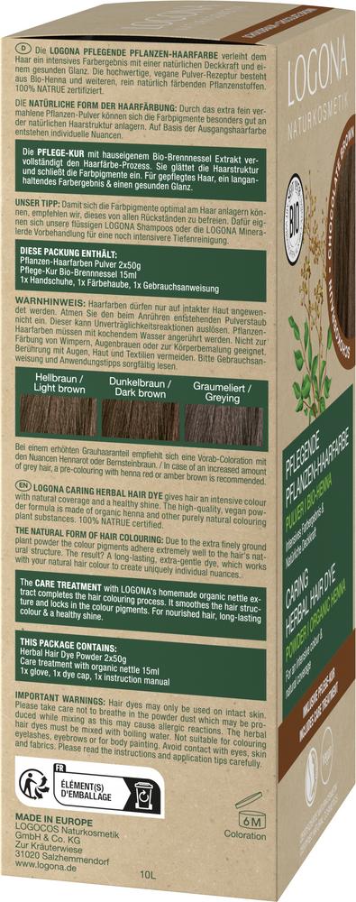 Pflegende Pflanzen-Haarfarbe Pulver 09 Schokobraun 100 g