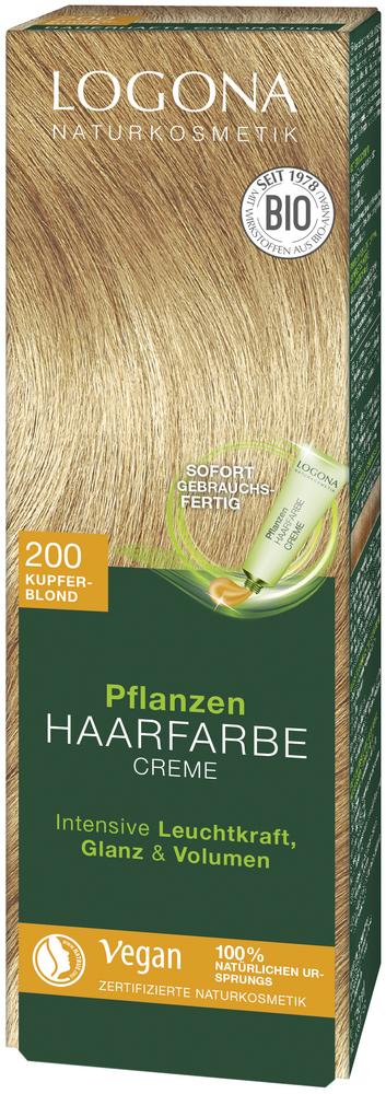 Pflanzen Haarfarbe Creme 200 kupferblond 150 ml