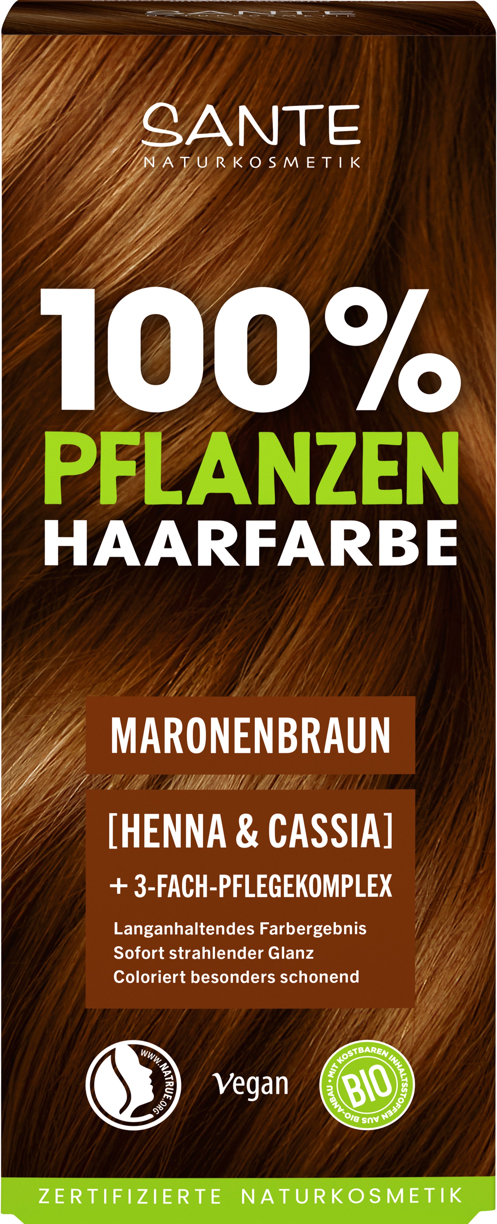 Pflanzenhaarfarbe Pflegekomplex Maronenbraun 08 100 g