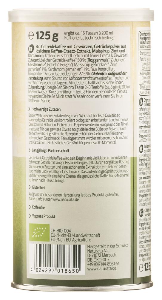 Getreidekaffee Instant Zimt & Kardamom Dose 125 g