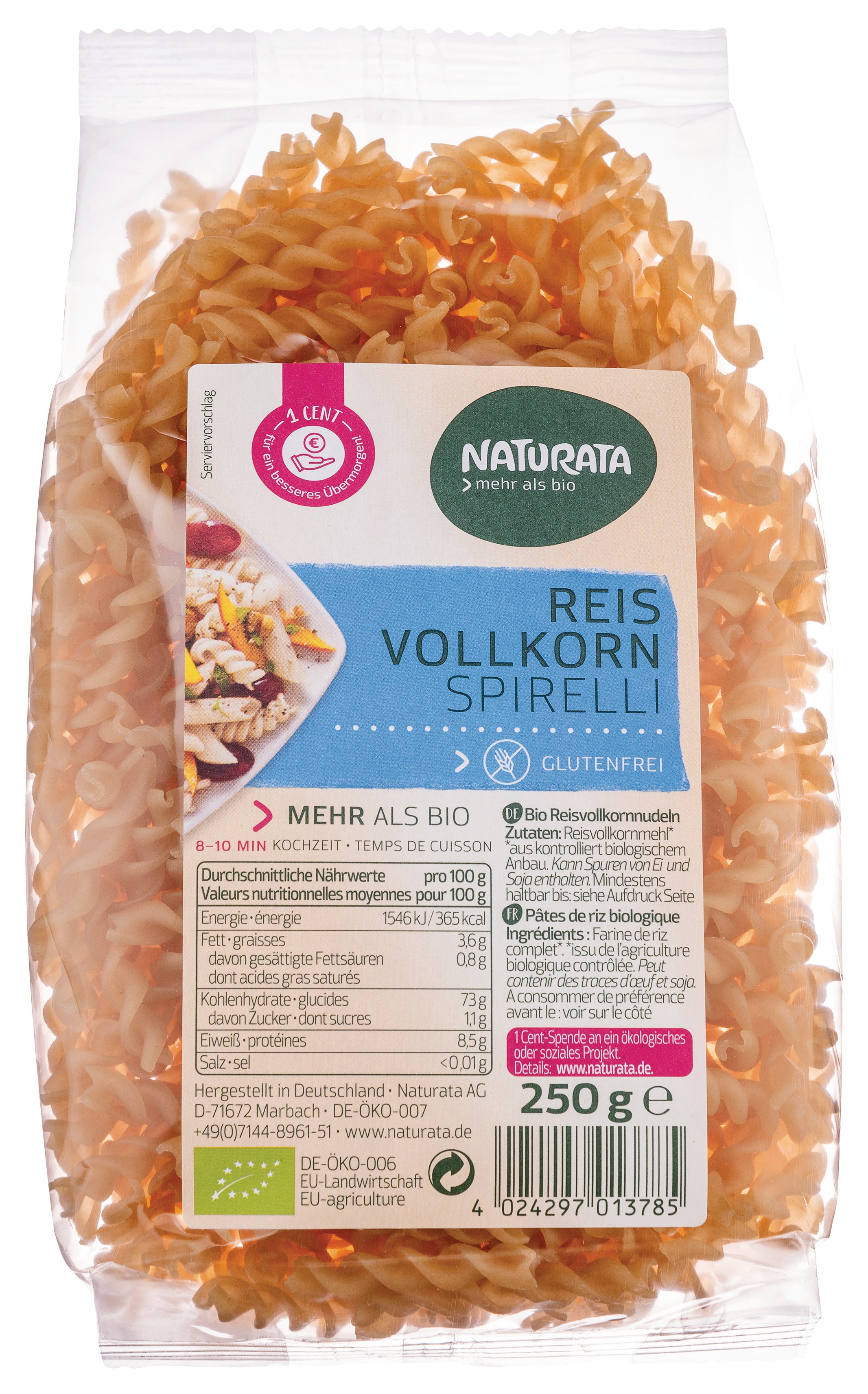 Spirelli Reis-Vollkorn 250 g