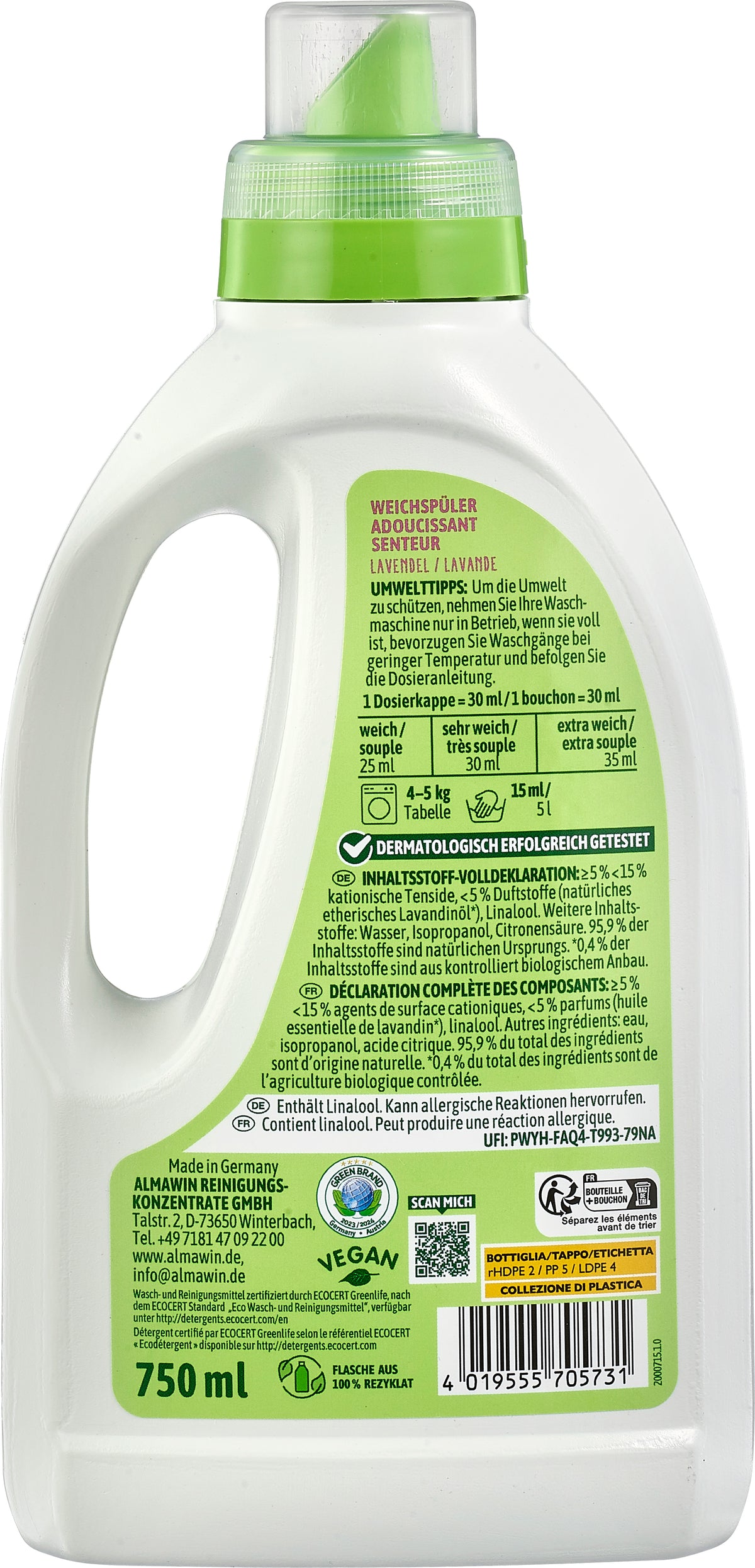 Weichspüler Lavendel 750 ml