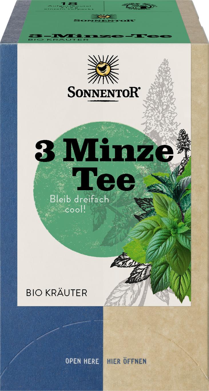 3-Minze Tee Doppelkammerbeutel 21,6 g