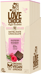 Raspberry Rosemary 69% Kakao - sweetened with date 70 g