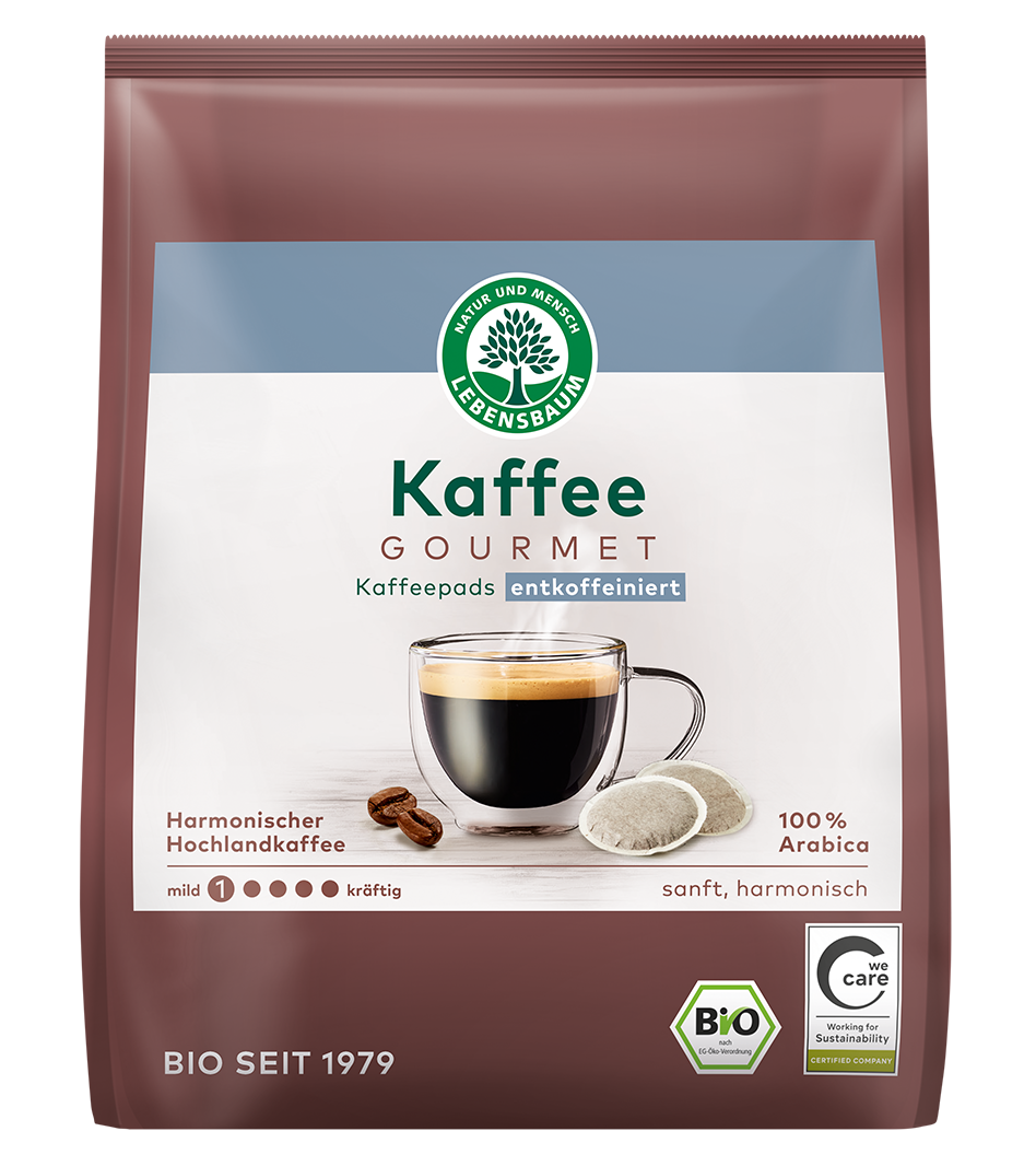 Pads Gourmet Caffe Crema entkoffeiniert 126 g