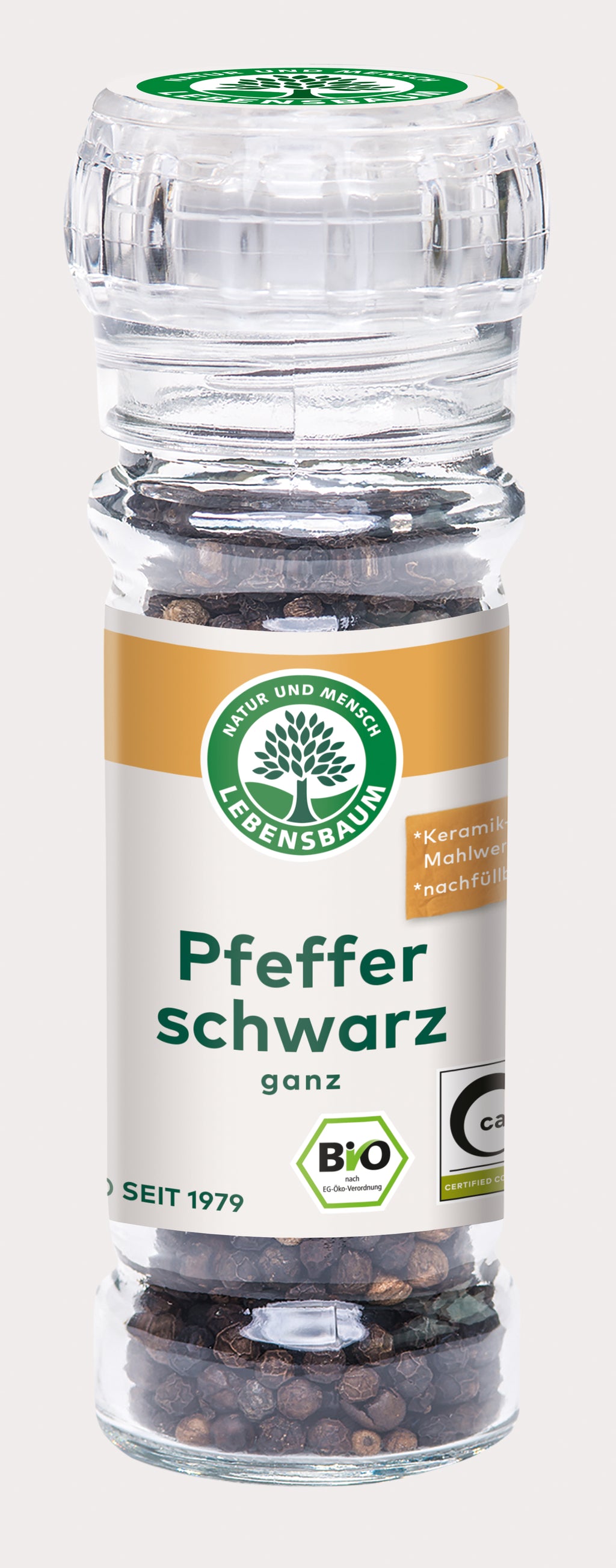 Pfeffer  schwarz, ganz  Glasmühle 45 g