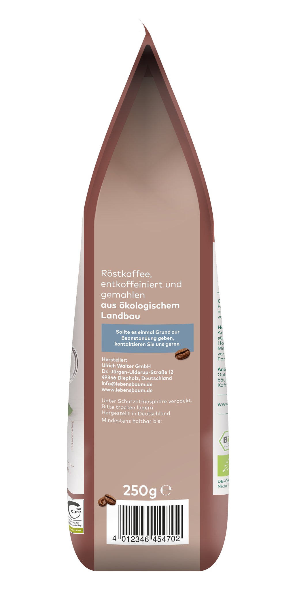 Gourmet-Kaffee gemahlen, entkoffeiniert 250 g