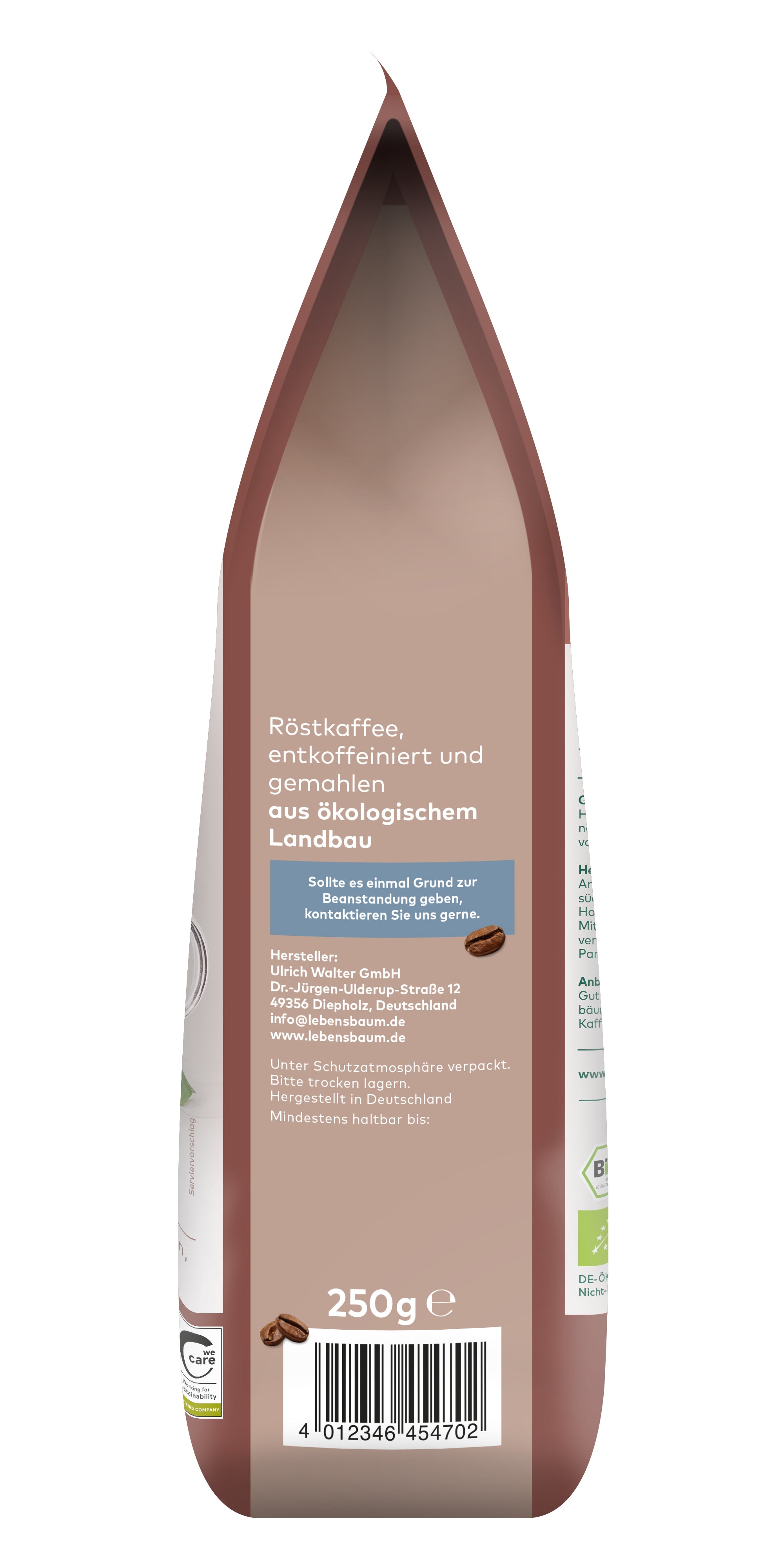 Gourmet-Kaffee gemahlen, entkoffeiniert 250 g