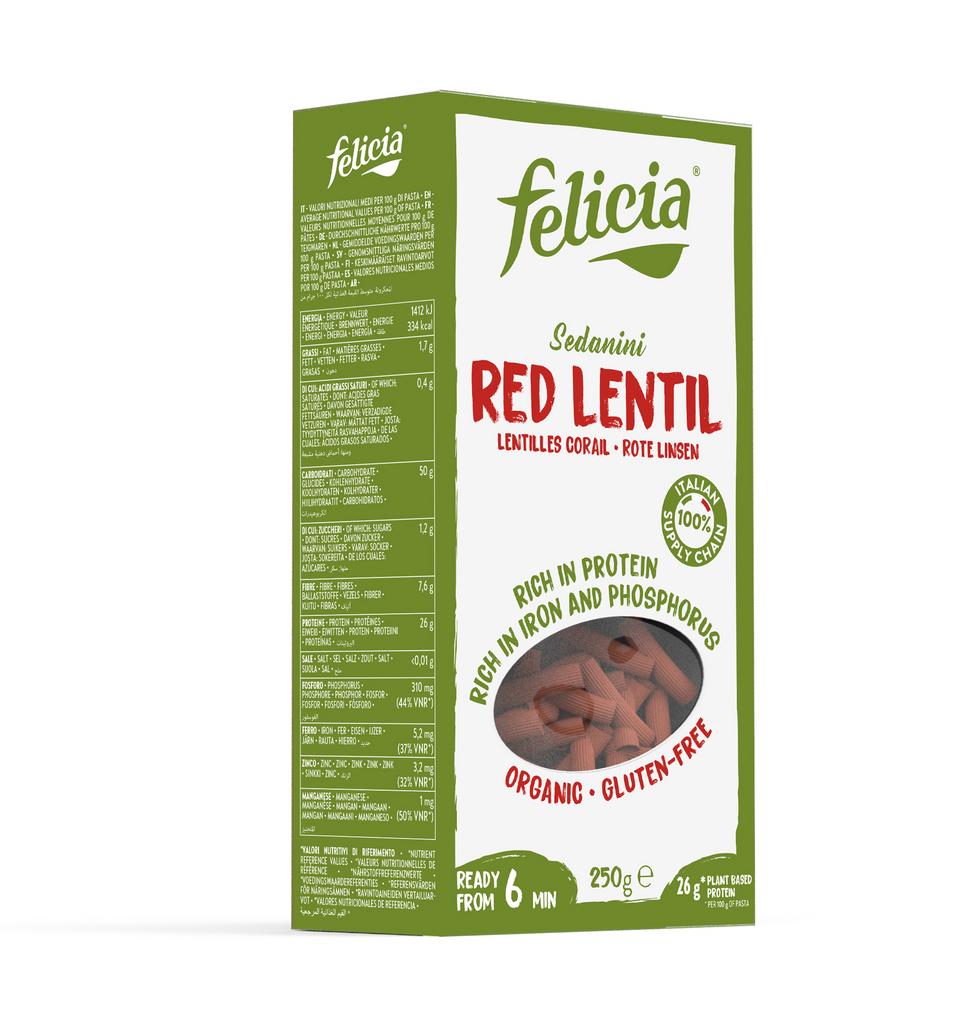 Sedanini dünne Röhre Rote Linsen 250 g