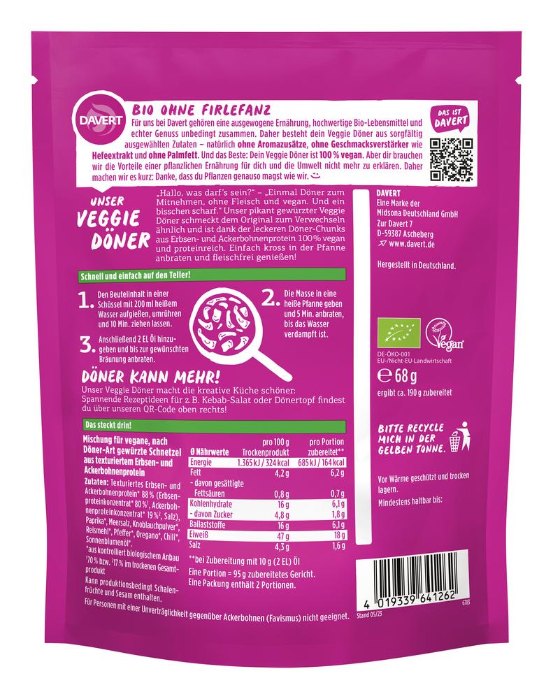 Veggie Döner mit Erbsenprotein 68 g