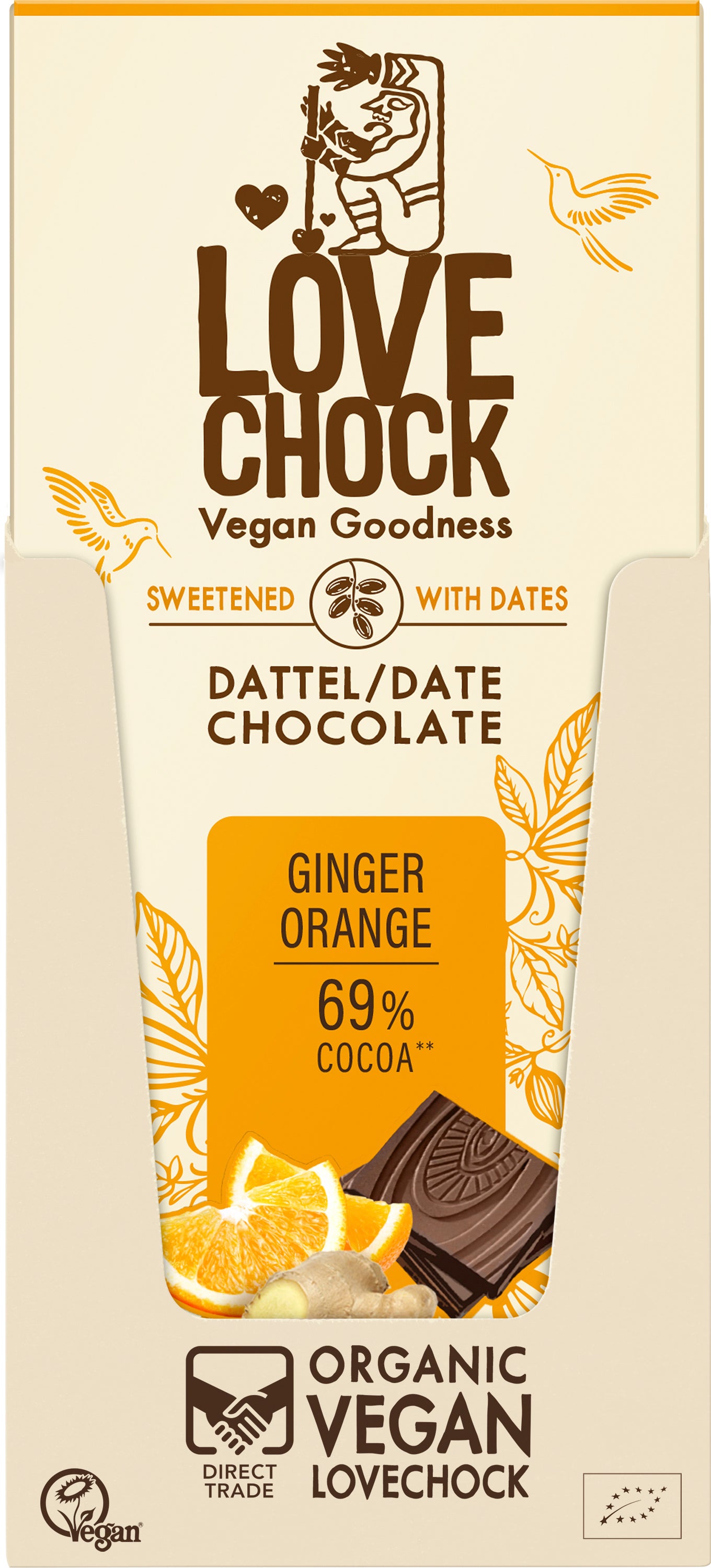 Ginger Orange 69% Kakao - sweetened with dates 70 g