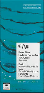 Feine Bitter Mallorca Flor de Sal 75% Cacao Panama 80 g