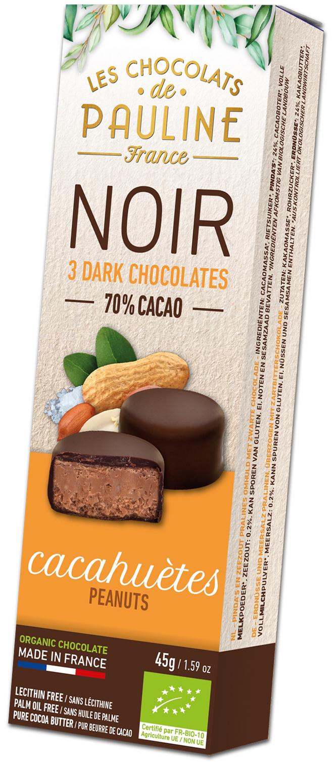 Peanut & sea salt bites coated with dark chocolate 45 g