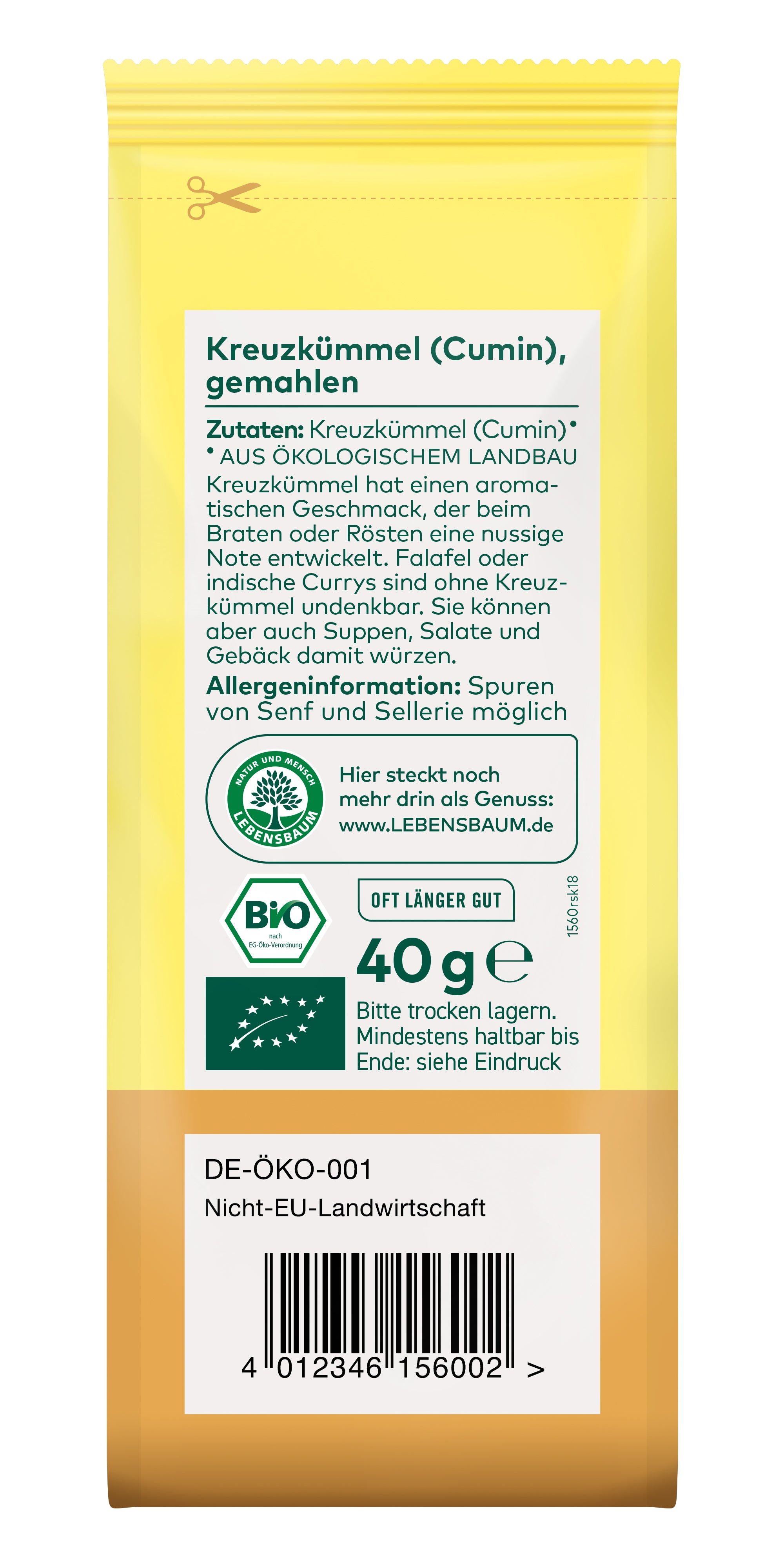 Kreuzkümmel  gemahlen (Kumin) 40 g