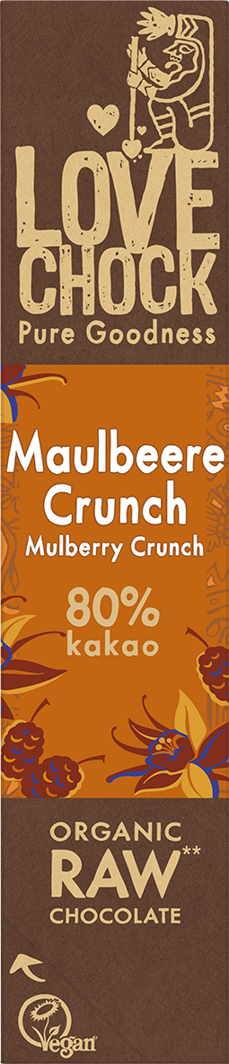 Lovechock Maulbeere-Crunch 81% Kakao 40 g