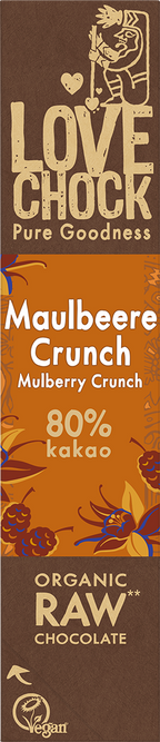 Lovechock Maulbeere-Crunch 81% Kakao 40 g