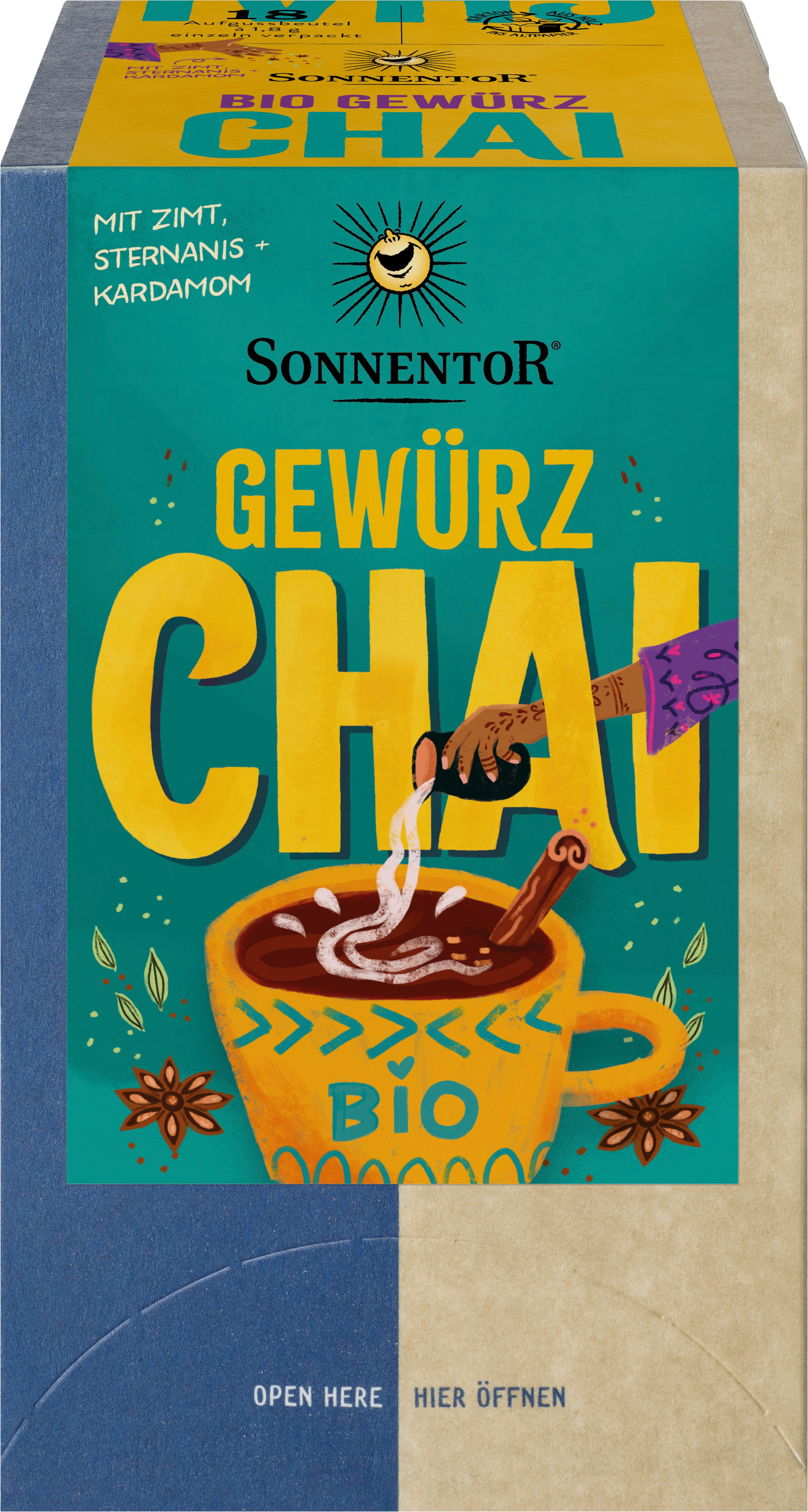 Gewürz Chai Tee Doppelkammerbeutel 32,4 g