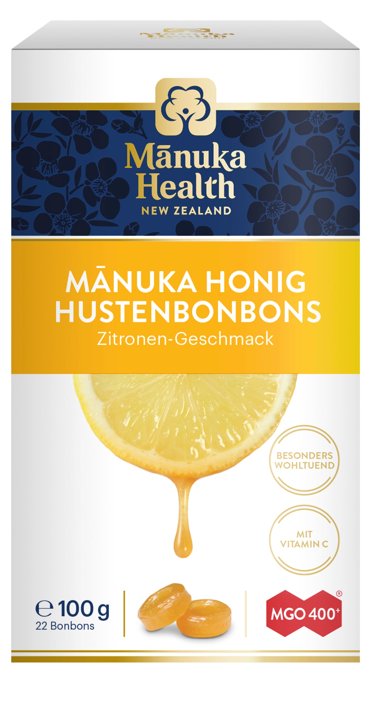 Hustenbonbons Manuka-Honig Zitrone MGO 400+ 100 g