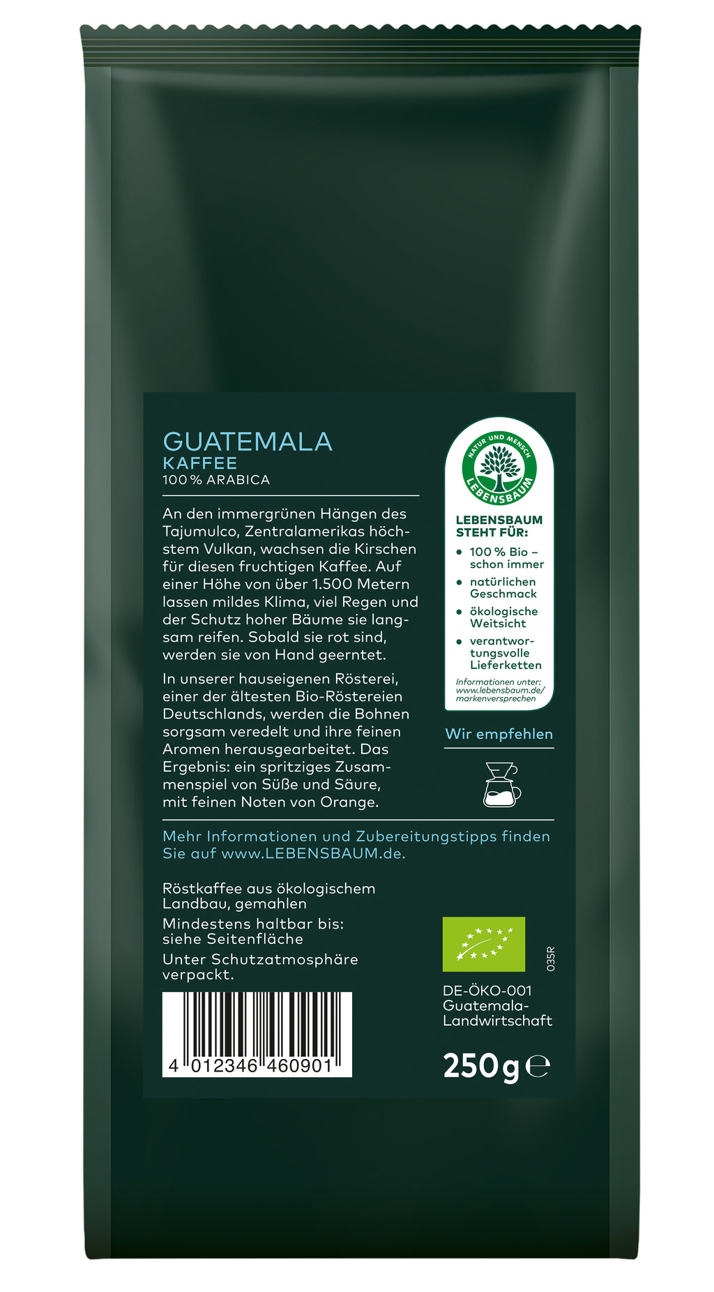 Guatemala Kaffee gemahlen 250 g