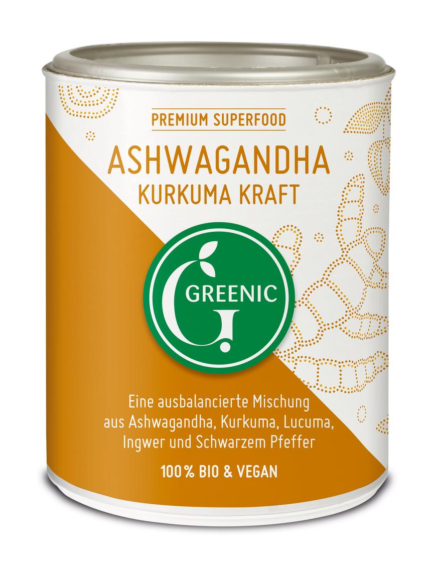 Ashwagandha Kurkuma Kraft Superfood Trinkpulver Mi 130 g